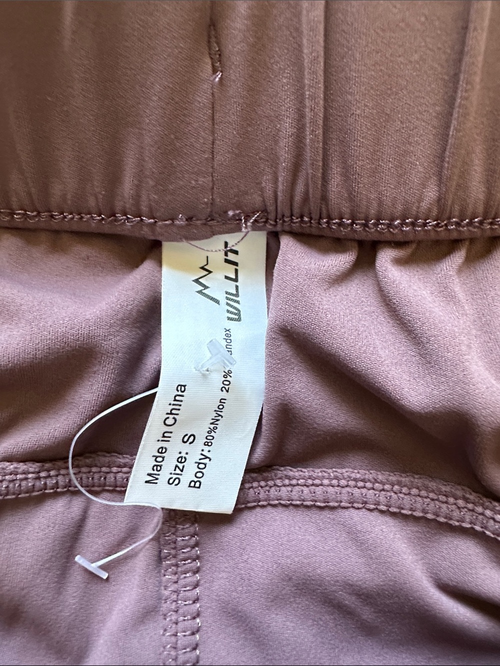 Willit Women's Drawstring Active Shorts in Dusty Mauve - Picture 5 of 5